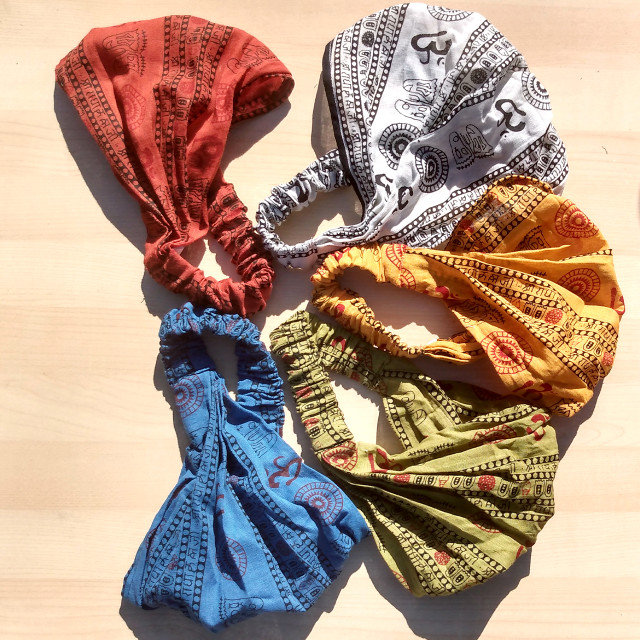 Cotton Tibetan Prayer Om Print Headband