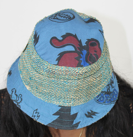 Cotton Hemp Grateful Dead Symbols All Over Shakedown Bucket Hat