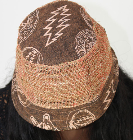 Cotton Hemp Grateful Dead Bears Bolts Stealies Bucket Hat