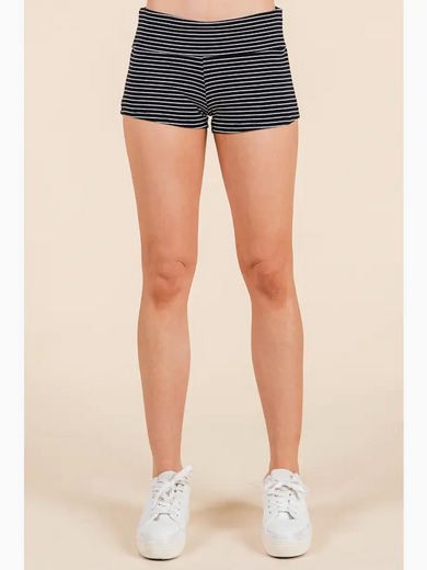 Women's Striped Fold Down Shorts
