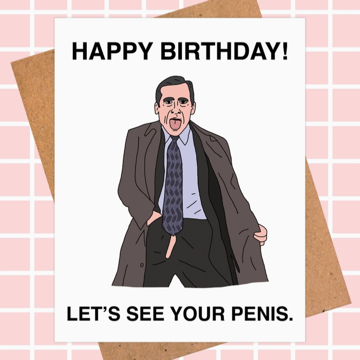 Michael Scott Penis Card