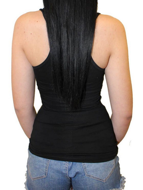 Women's Cotton Spandex Lace-Up Front Corset Tank Top