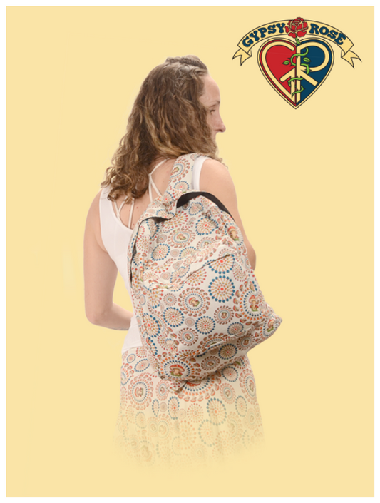 Cotton Mushroom Burst Print Backpack