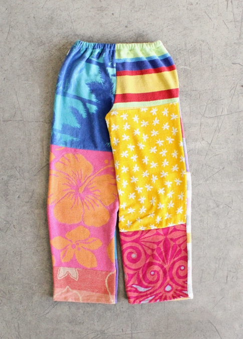 Unisex Upcycled Towel Pieced Pants