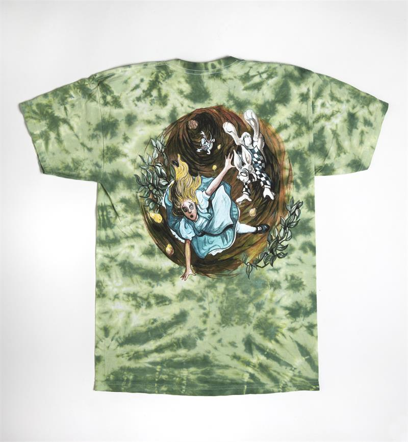 Men's Tie-Dye Alice in Wonderland Tea Party T-Shirt