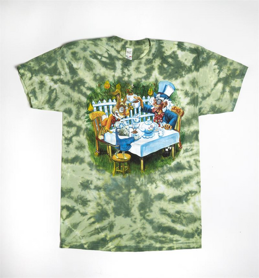 Men's Tie-Dye Alice in Wonderland Tea Party T-Shirt
