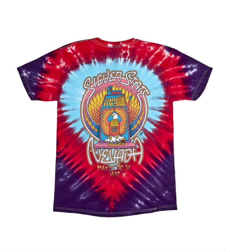 Men's Grateful Dead Tie-Dye Las Vegas Silver State Skeleton T-Shirt