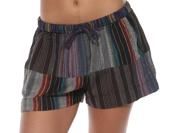 Women's Baja Stripe Patchwork Shorts