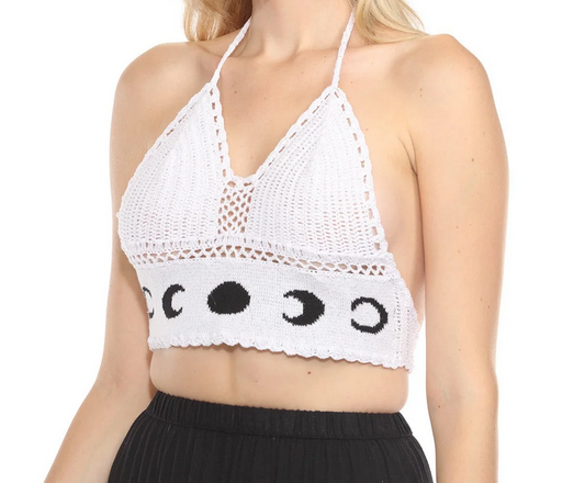 Women's Moon Cycle Crochet Top