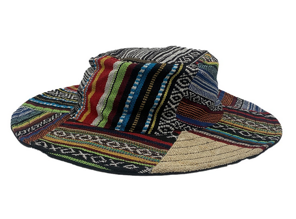 Hemp Cotton Patchwork Floppy Boonie Hat