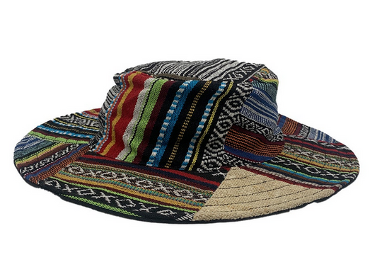 Hemp Cotton Patchwork Floppy Boonie Hat