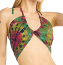 Women's Rayon Tie-Dye Tiny Bralette Halter Top