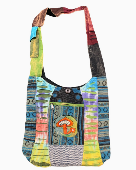 Cotton Patch Razor Cut Embroidered Double Mushroom Bag