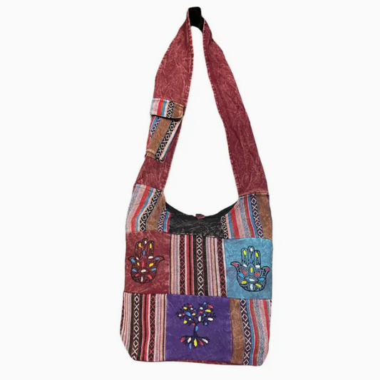 Cotton Patchwork Hand Brush Himalaya Bag
