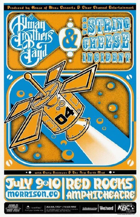 Allman Brothers Band & String Cheese Incident Red Rocks 2004 Art Print