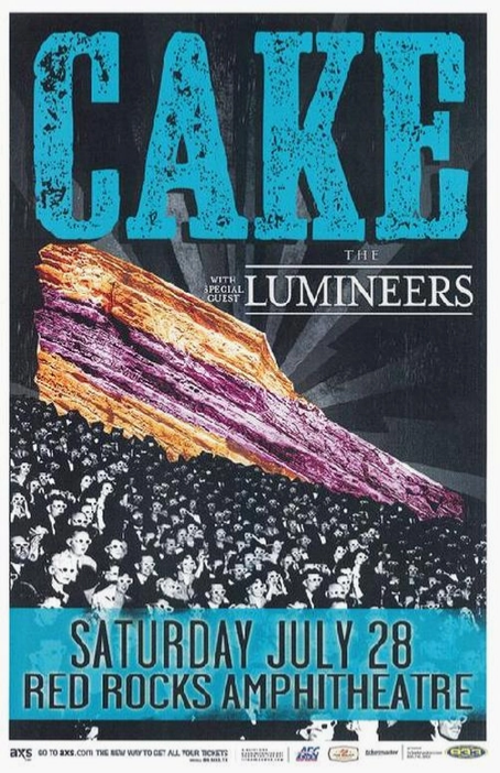 Cake & The Lumineers Red Rocks 2012 Art Print