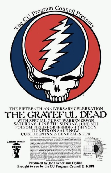 Grateful Dead Boulder 1980 Art Print