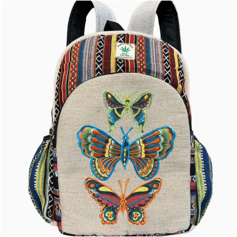 Hemp Triple Butterfly Backpack