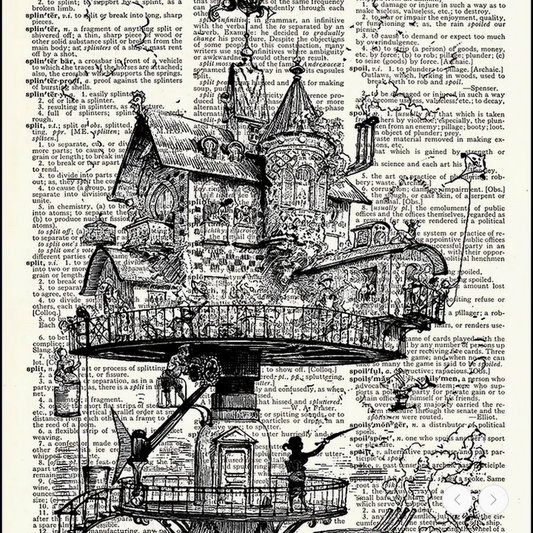 Steampunk House Dictionary Print