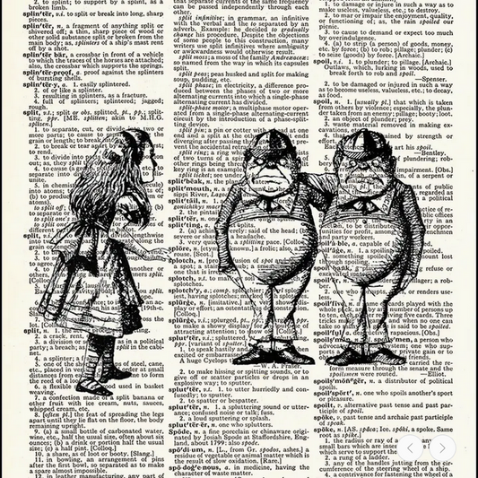 Tweedle Dee and Dum Dictionary Print