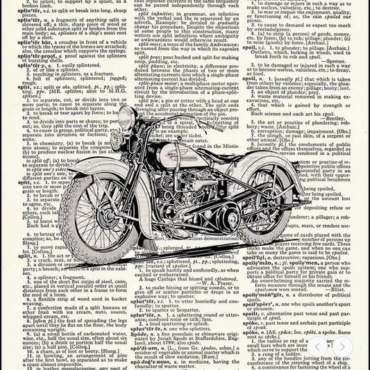 Harley Motorcycle Dictionary Print