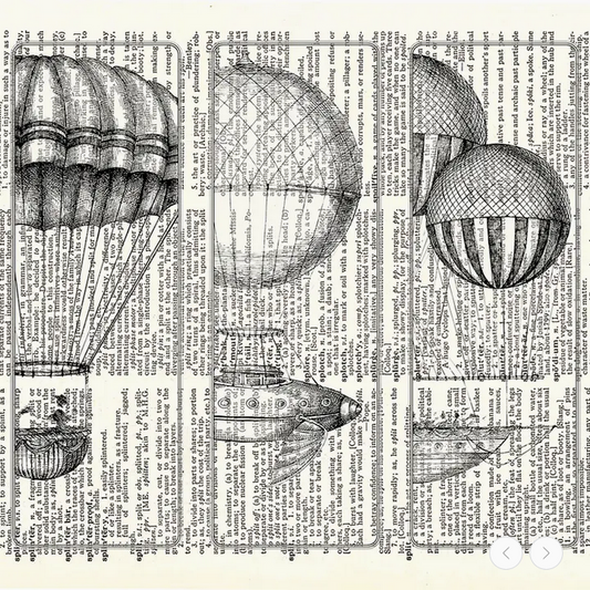 Hot Air Balloons Dictionary Print