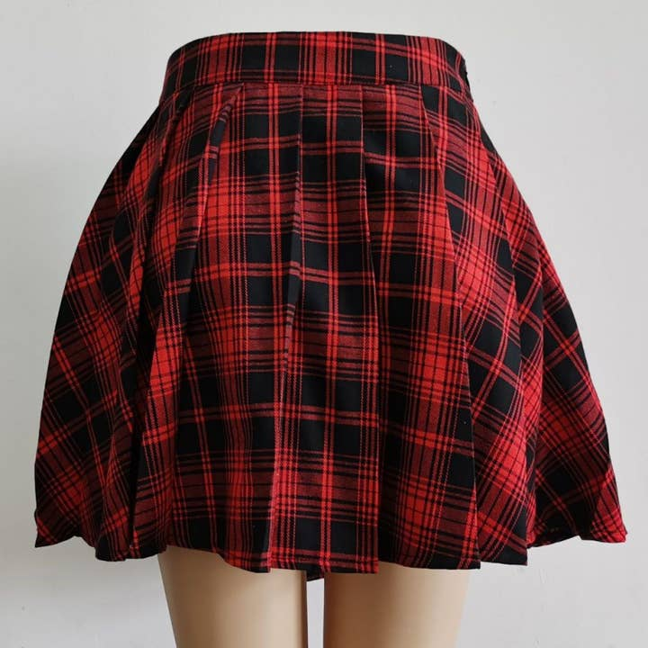 Women's Plaid Asymmetrical Punk Skirt