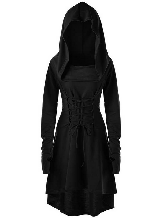 Women's Hooded Long Sleeve Dress