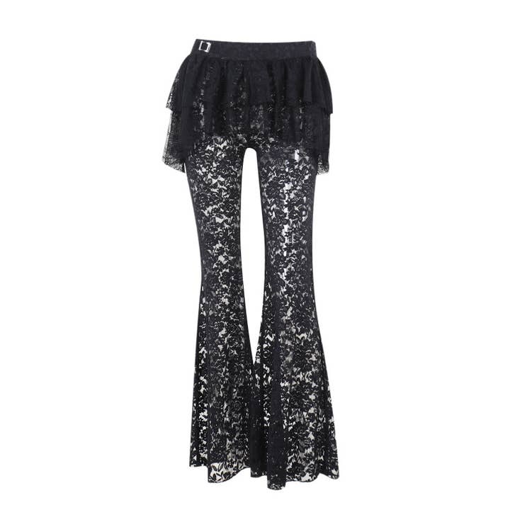 Women's Lace Hollow Irregular Skirt Pants