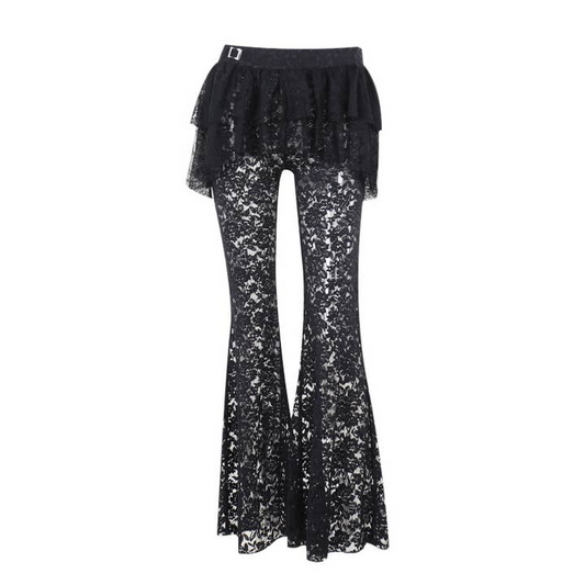 Women's Lace Hollow Irregular Skirt Pants