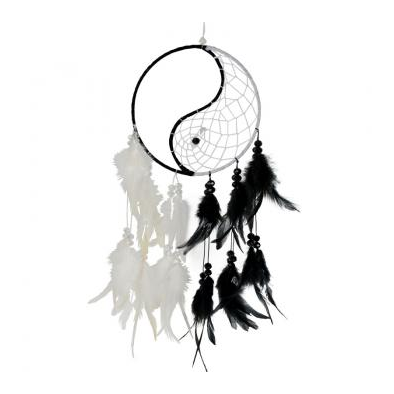 Black & White Yin Yang Dreamcatcher