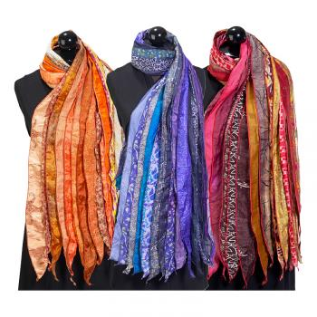 15 Panel Recycled Sari Scarf