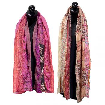 7 Panel Recycled Sari Scarf