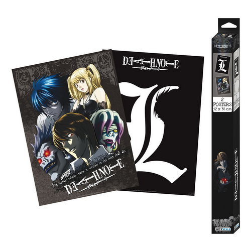 Death Note Group & L Shadow Boxed Poster Set