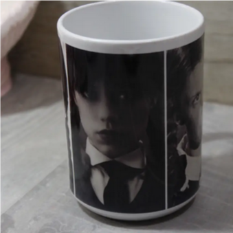 The Many Faces of Wednesday Addams Mug