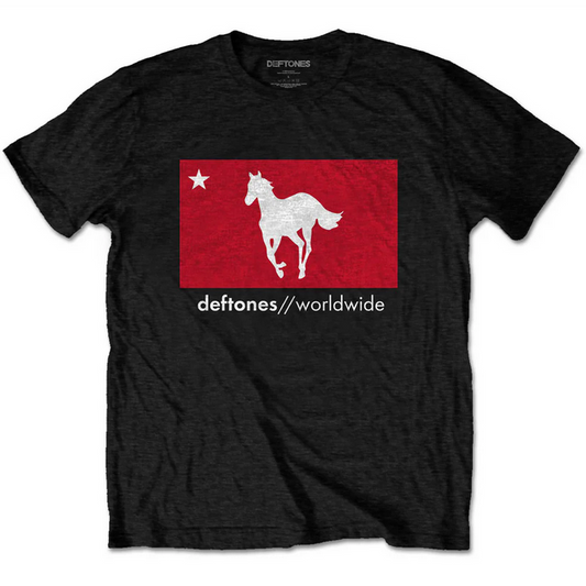 Unisex Deftones Distressed White Pony T-Shirt