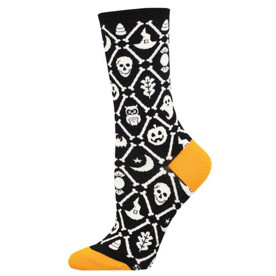Women's Spooky Icons Crew Socks
