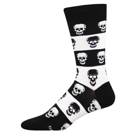 Men's Skull Stripes Crew Socks