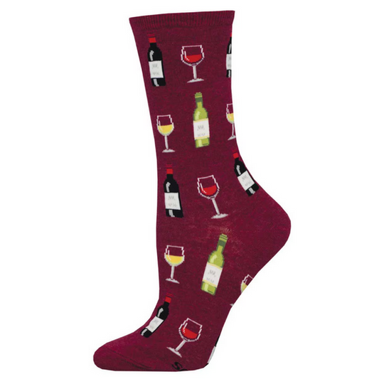 Women's Fine Wine Crew Socks