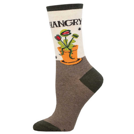 Women's Hangry Flytrap Plant Crew Socks