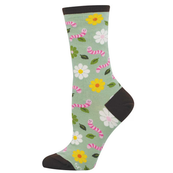 Women's Wiggly Worms Crew Socks
