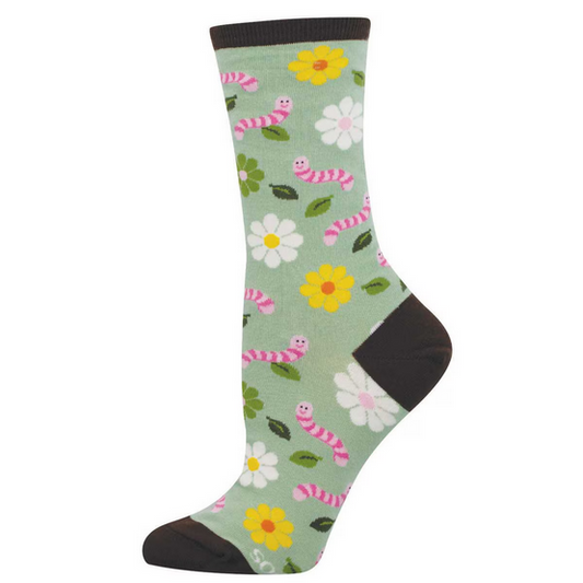 Women's Wiggly Worms Crew Socks