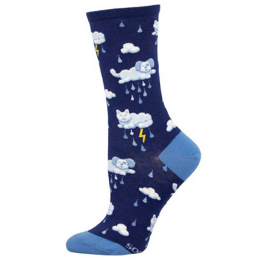 Women's Raining Cats & Dogs Crew Socks
