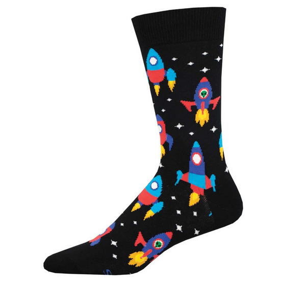 Men's Spacing Out Rockets Crew Socks