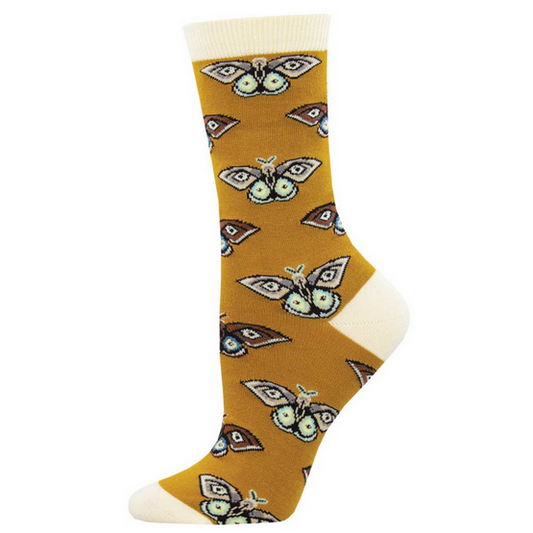 Women's Vintage Moths Crew Socks