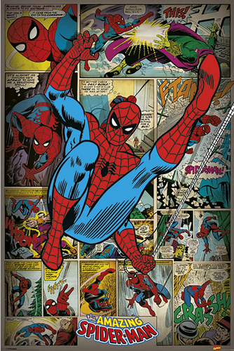 Spider-Man Retro Comic Poster