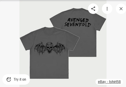 Men's Avenged Sevenfold Skull w/ Wings Two Sided T-Shirt