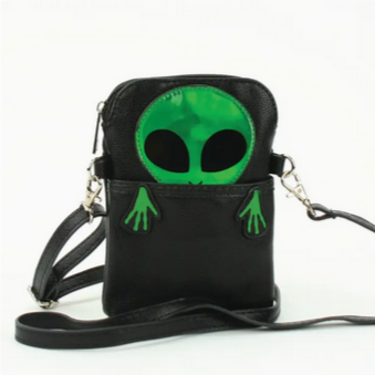 Peeking Alien Crossbody Pouch