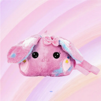 Cute Pink and Blue Bunny Plushy Backpack