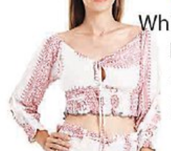 Women's Rayon Om Print 3/4 Sleeves Crop Top